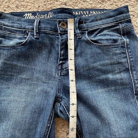 Madewell 24 ‘Skinny Skinny Ankle’ Jeans Zipper Ankles Medium Wash - Picture 5 of 10